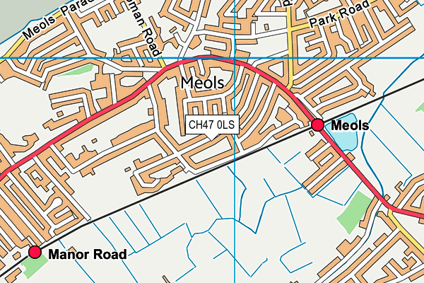 CH47 0LS map - OS VectorMap District (Ordnance Survey)