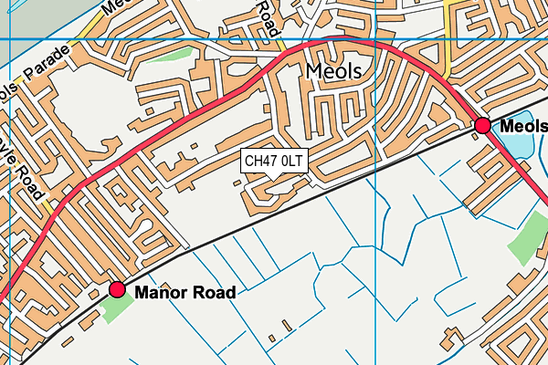 CH47 0LT map - OS VectorMap District (Ordnance Survey)