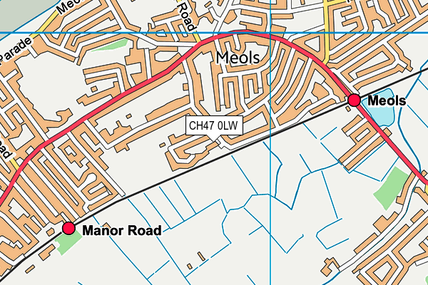 CH47 0LW map - OS VectorMap District (Ordnance Survey)