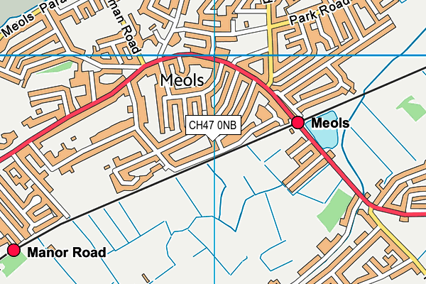 CH47 0NB map - OS VectorMap District (Ordnance Survey)