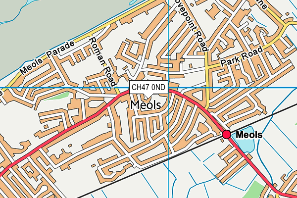 CH47 0ND map - OS VectorMap District (Ordnance Survey)