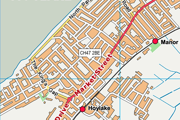 CH47 2BE map - OS VectorMap District (Ordnance Survey)