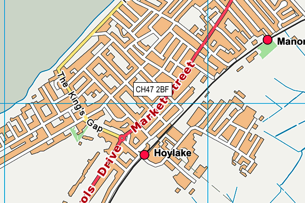 CH47 2BF map - OS VectorMap District (Ordnance Survey)