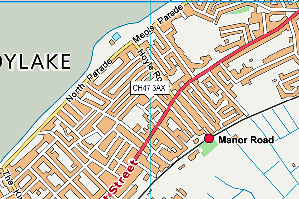 CH47 3AX map - OS VectorMap District (Ordnance Survey)