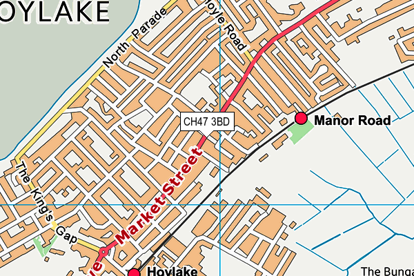 Map of HOYLAKE SAILING SCHOOL LIMITED at district scale