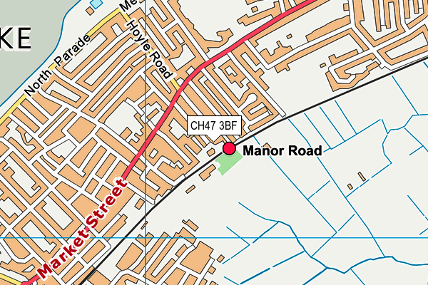 CH47 3BF map - OS VectorMap District (Ordnance Survey)