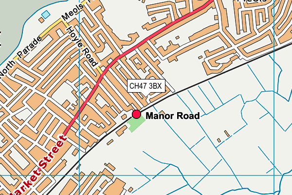 CH47 3BX map - OS VectorMap District (Ordnance Survey)