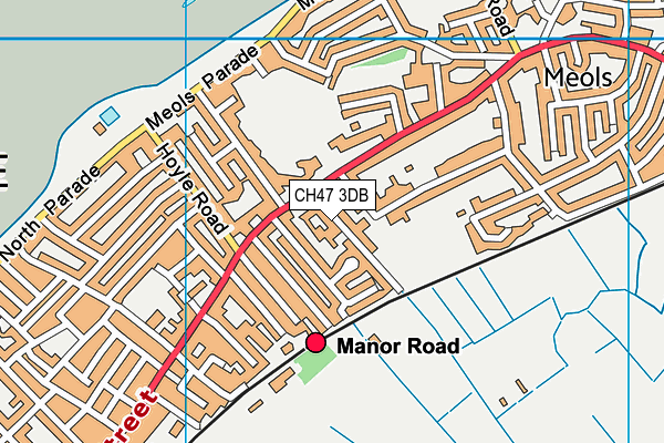 CH47 3DB map - OS VectorMap District (Ordnance Survey)