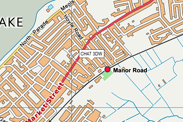 CH47 3DW map - OS VectorMap District (Ordnance Survey)