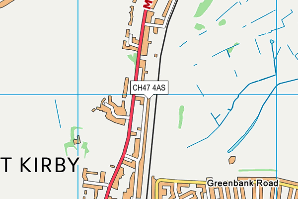 CH47 4AS map - OS VectorMap District (Ordnance Survey)