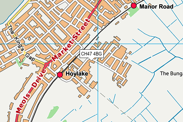 Hoylake Municipal Golf Club (Closed) map (CH47 4BG) - OS VectorMap District (Ordnance Survey)