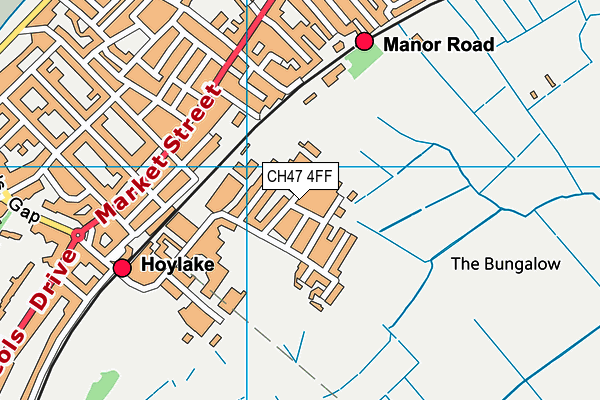 Hoylake Rugby Football Club map (CH47 4FF) - OS VectorMap District (Ordnance Survey)