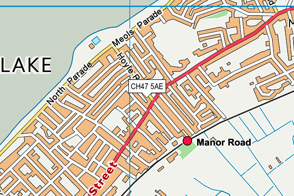 CH47 5AE map - OS VectorMap District (Ordnance Survey)