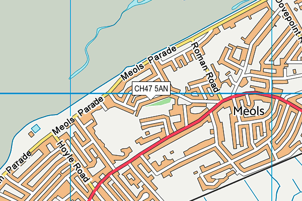 CH47 5AN map - OS VectorMap District (Ordnance Survey)