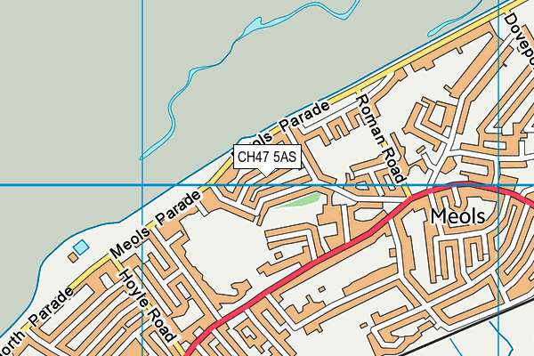CH47 5AS map - OS VectorMap District (Ordnance Survey)