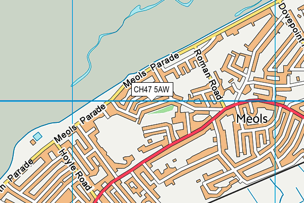 CH47 5AW map - OS VectorMap District (Ordnance Survey)