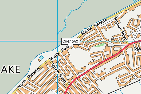 Meols Parade Gardens map (CH47 5AX) - OS VectorMap District (Ordnance Survey)