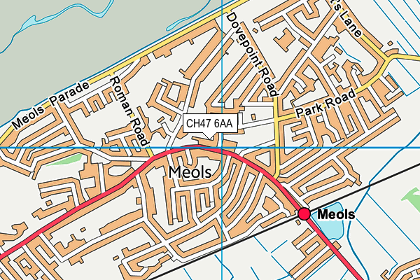 CH47 6AA map - OS VectorMap District (Ordnance Survey)