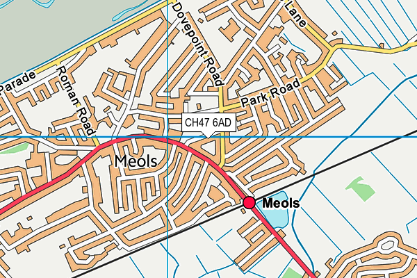 CH47 6AD map - OS VectorMap District (Ordnance Survey)