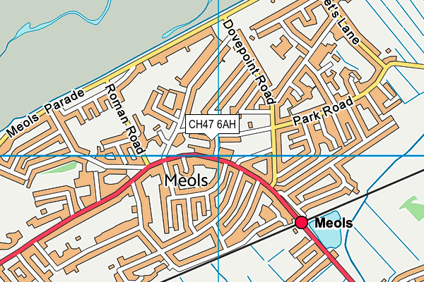 CH47 6AH map - OS VectorMap District (Ordnance Survey)