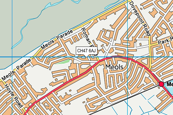 CH47 6AJ map - OS VectorMap District (Ordnance Survey)