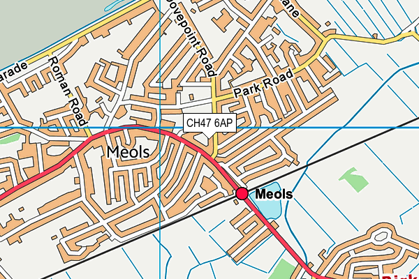 CH47 6AP map - OS VectorMap District (Ordnance Survey)