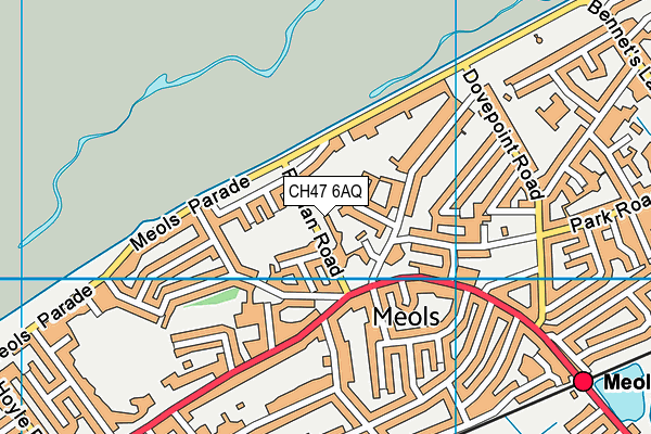 CH47 6AQ map - OS VectorMap District (Ordnance Survey)