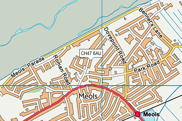 CH47 6AU map - OS VectorMap District (Ordnance Survey)