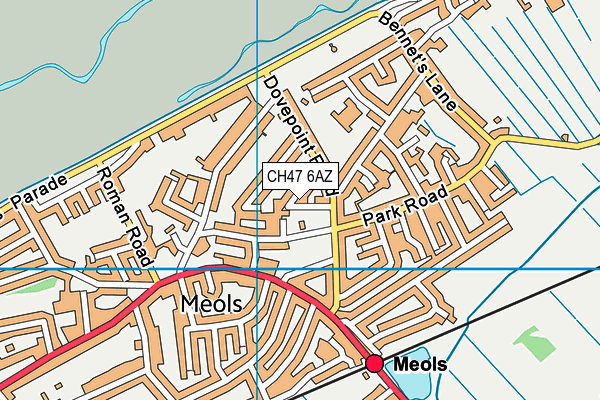 CH47 6AZ map - OS VectorMap District (Ordnance Survey)