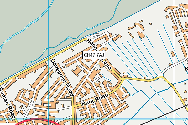 CH47 7AJ map - OS VectorMap District (Ordnance Survey)