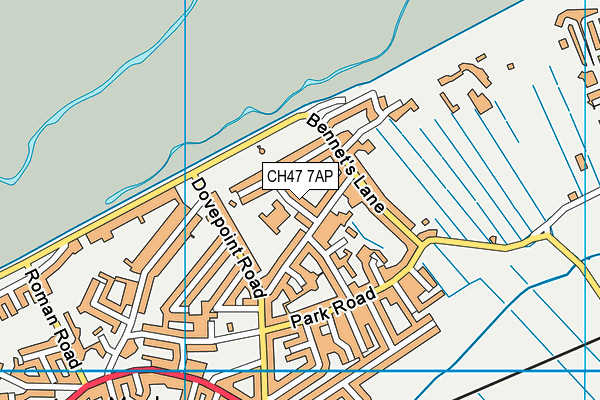 Great Meols Primary School map (CH47 7AP) - OS VectorMap District (Ordnance Survey)