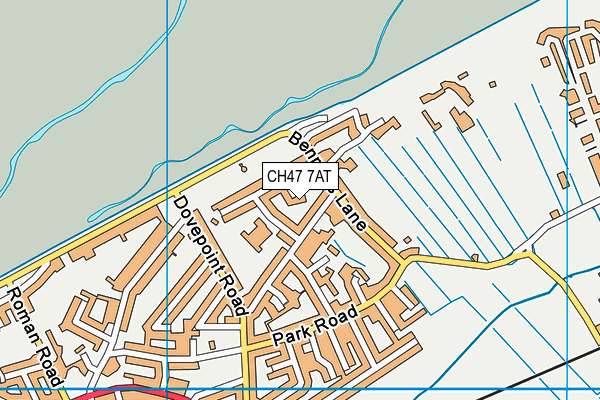 CH47 7AT map - OS VectorMap District (Ordnance Survey)