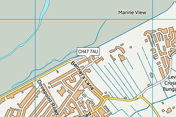 CH47 7AU map - OS VectorMap District (Ordnance Survey)