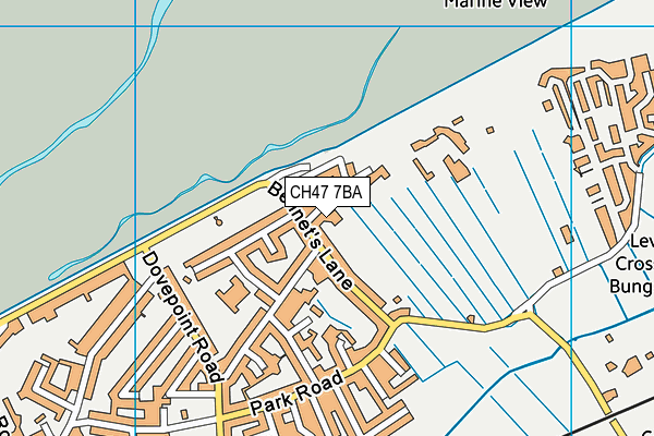 CH47 7BA map - OS VectorMap District (Ordnance Survey)