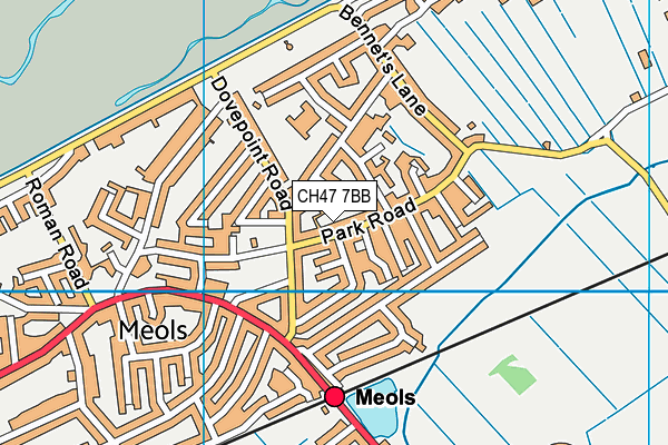 CH47 7BB map - OS VectorMap District (Ordnance Survey)