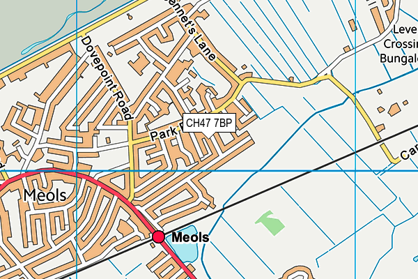 CH47 7BP map - OS VectorMap District (Ordnance Survey)