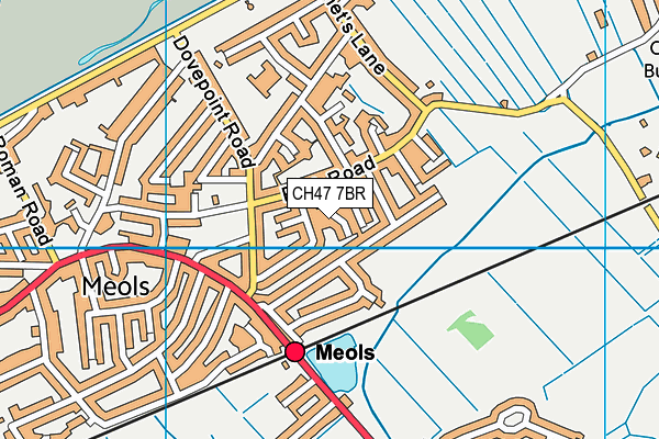 CH47 7BR map - OS VectorMap District (Ordnance Survey)