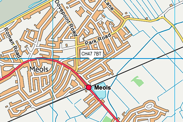 CH47 7BT map - OS VectorMap District (Ordnance Survey)