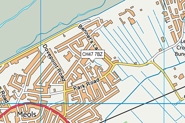 CH47 7BZ map - OS VectorMap District (Ordnance Survey)