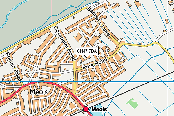 CH47 7DA map - OS VectorMap District (Ordnance Survey)