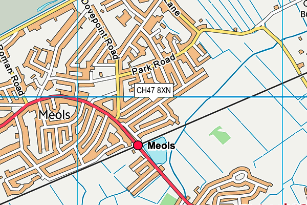 CH47 8XN map - OS VectorMap District (Ordnance Survey)