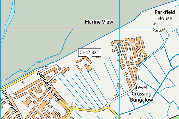 CH47 8XT map - OS VectorMap District (Ordnance Survey)