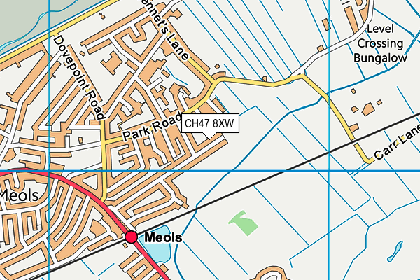 CH47 8XW map - OS VectorMap District (Ordnance Survey)