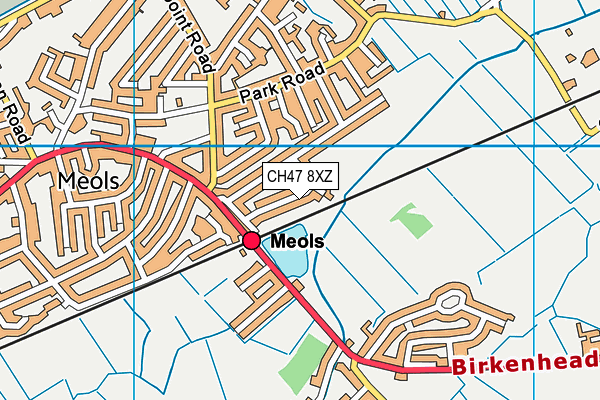 CH47 8XZ map - OS VectorMap District (Ordnance Survey)