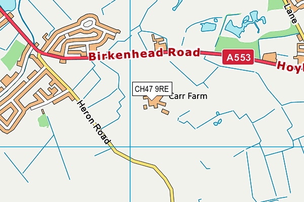 CH47 9RE map - OS VectorMap District (Ordnance Survey)