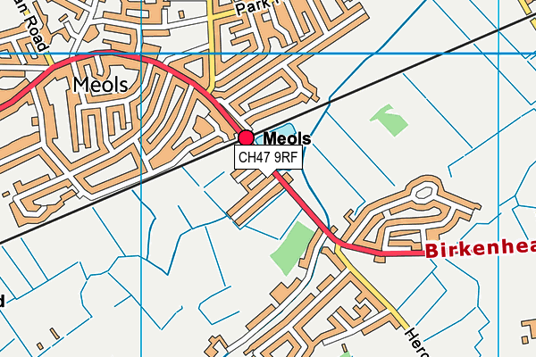 CH47 9RF map - OS VectorMap District (Ordnance Survey)