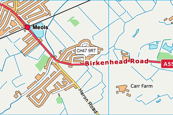 CH47 9RT map - OS VectorMap District (Ordnance Survey)