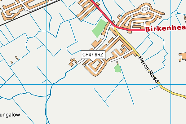 CH47 9RZ map - OS VectorMap District (Ordnance Survey)