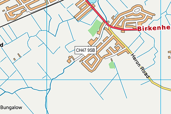 CH47 9SB map - OS VectorMap District (Ordnance Survey)