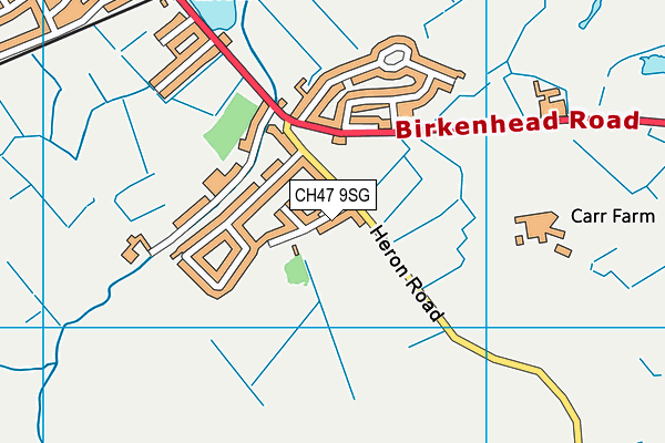 CH47 9SG map - OS VectorMap District (Ordnance Survey)